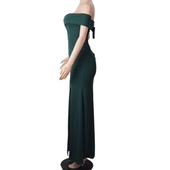 LULU’S Forest Green Maxi Dress Gown Size: S - Picture 9 of 14